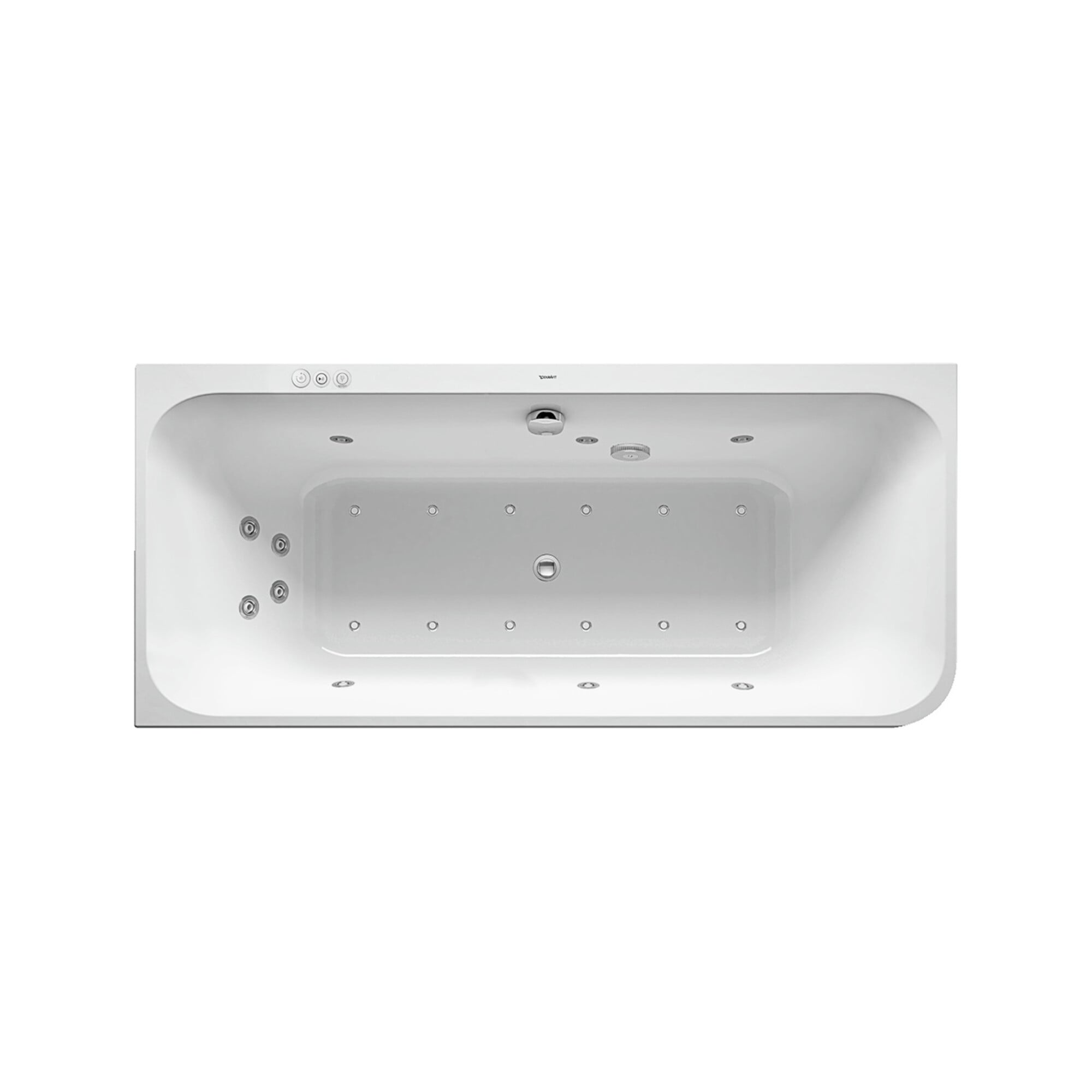 Duravit Whirlwanne Happy D.2 180x80cm, Eck li, 2 RS, we., Combi-Sys P