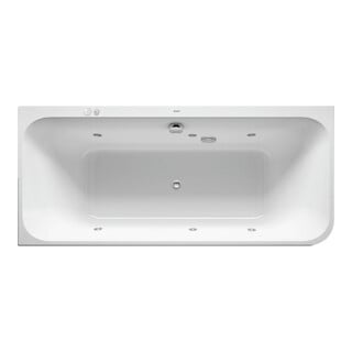 Duravit Whirlwanne Happy D.2 180x80cm, Eck li, 2 RS, weiß, Jet-System