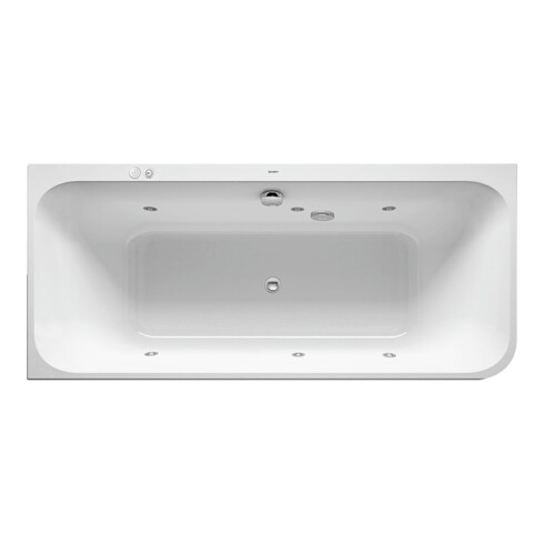 Duravit Whirlwanne Happy D.2 180x80cm, Eck li, 2 RS, weiß, Jet-System