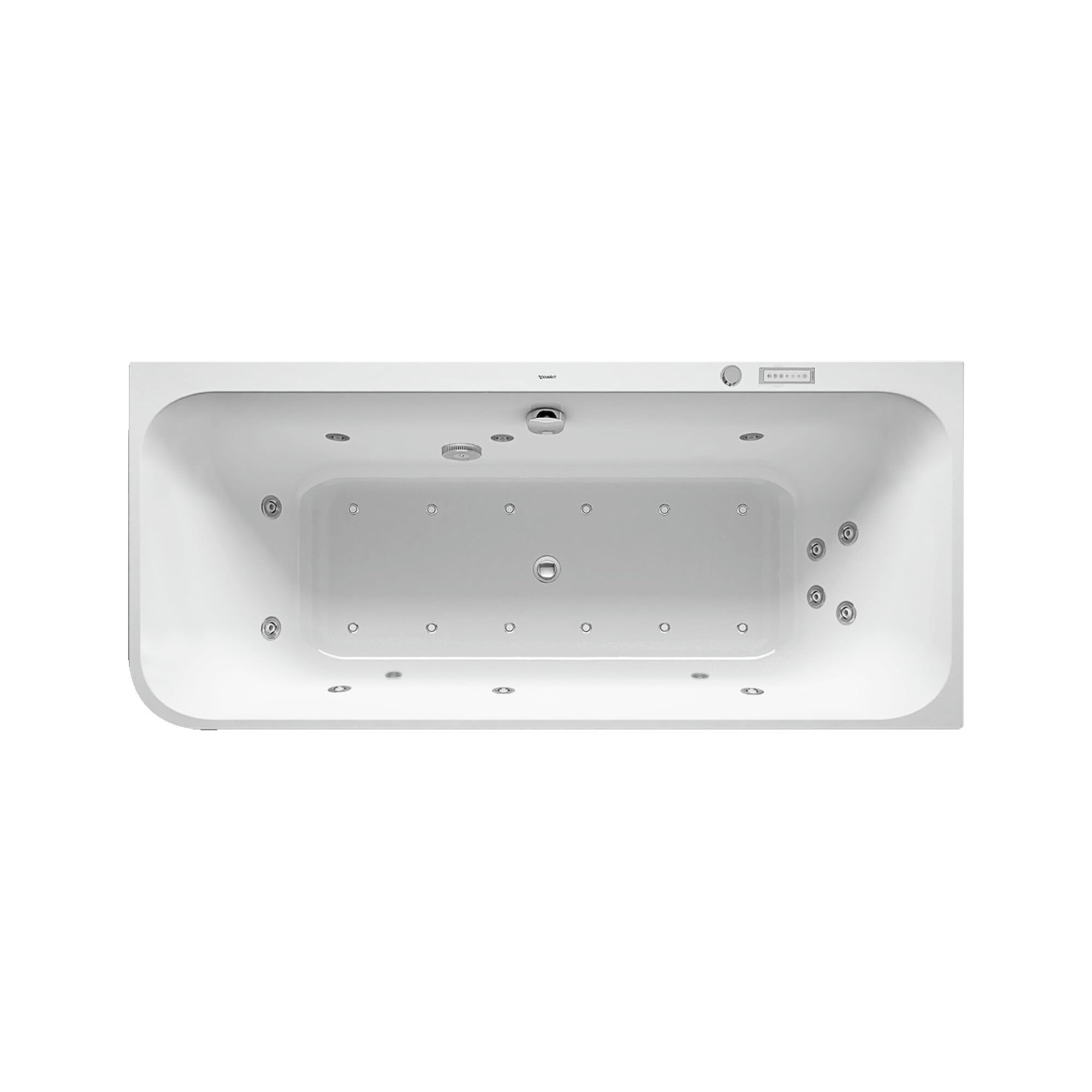 Duravit Whirlwanne Happy D.2 180x80cm, Eck re, 2 RS, we., Combi-Sys E