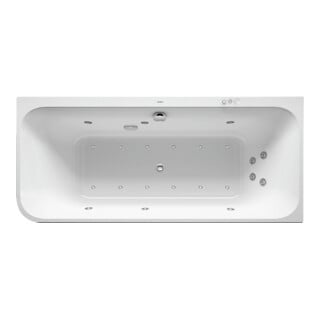 Duravit Whirlwanne Happy D.2 180x80cm, Eck re, 2 RS, we., Combi-Sys P