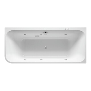 Duravit Whirlwanne Happy D.2 180x80cm, Eck re, 2 RS, weiß, Jet-System