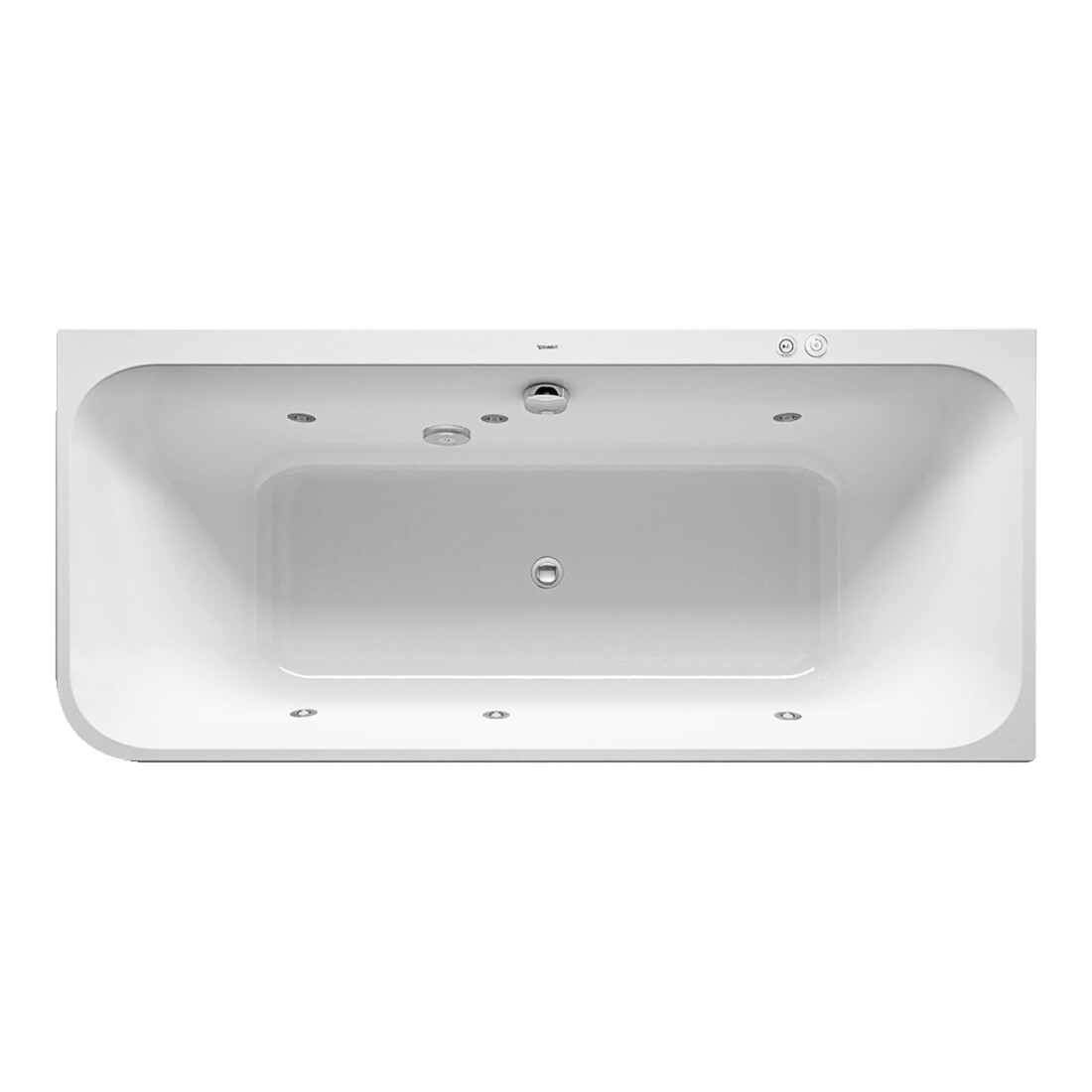 Duravit Whirlwanne Happy D.2 180x80cm, Eck re, 2 RS, weiß, Jet-System