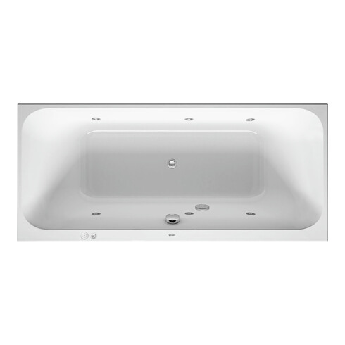 Duravit Whirlwanne Happy D.2 180x80cm, Jet-Sys, EB-Version, 2 RS, we.