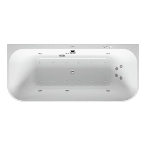 Duravit Whirlwanne Happy D.2 180x80cm, Vorw., 2 RS, we., Combi-Sys P
