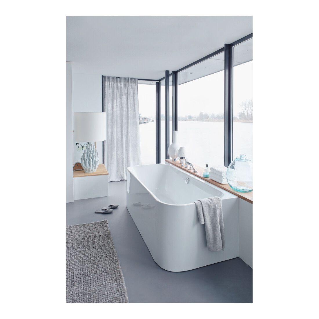 Duravit Whirlwanne Happy D.2 180x80cm, Vorw., 2 RS, weiß, Air-System