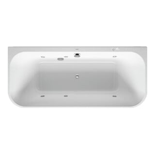 Duravit Whirlwanne Happy D.2 180x80cm, Vorw., 2 RS, weiß, Jet-System