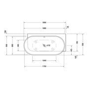 Duravit Whirlwanne Luv 185x95cm, Eck re, 2 RS, weiß, Air-System-5