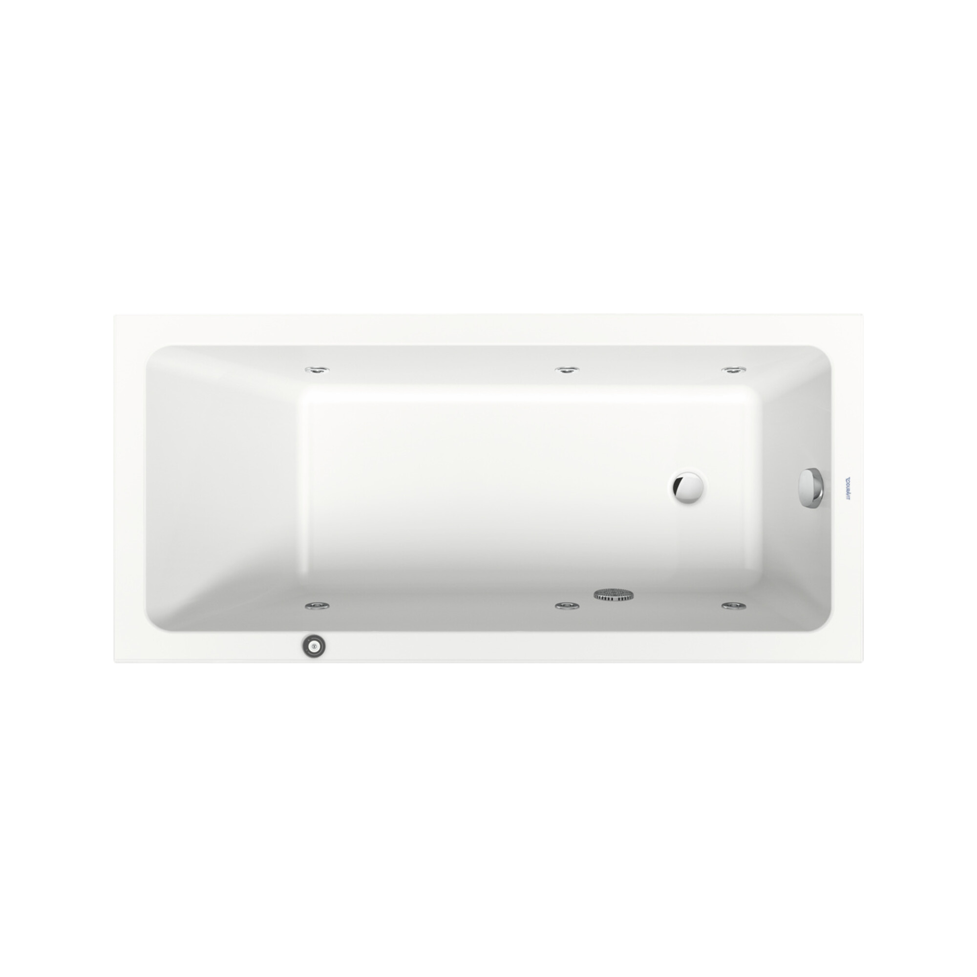 Duravit Whirlwanne No. 1 150x70cm, 95 l, EB-Version, m 1 RS, weiß