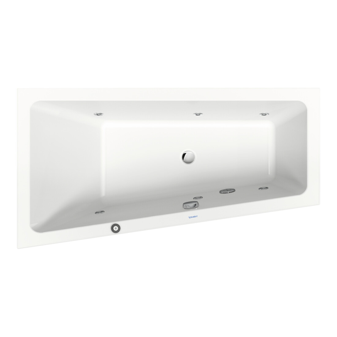 Duravit Whirlwanne No. 1 150x80cm, 115 l, EB-Vers, 1 RS li, we.