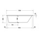 Duravit Whirlwanne No. 1 170x1000cm, 210 l, EB-Vers, 1 RS re, we.-3
