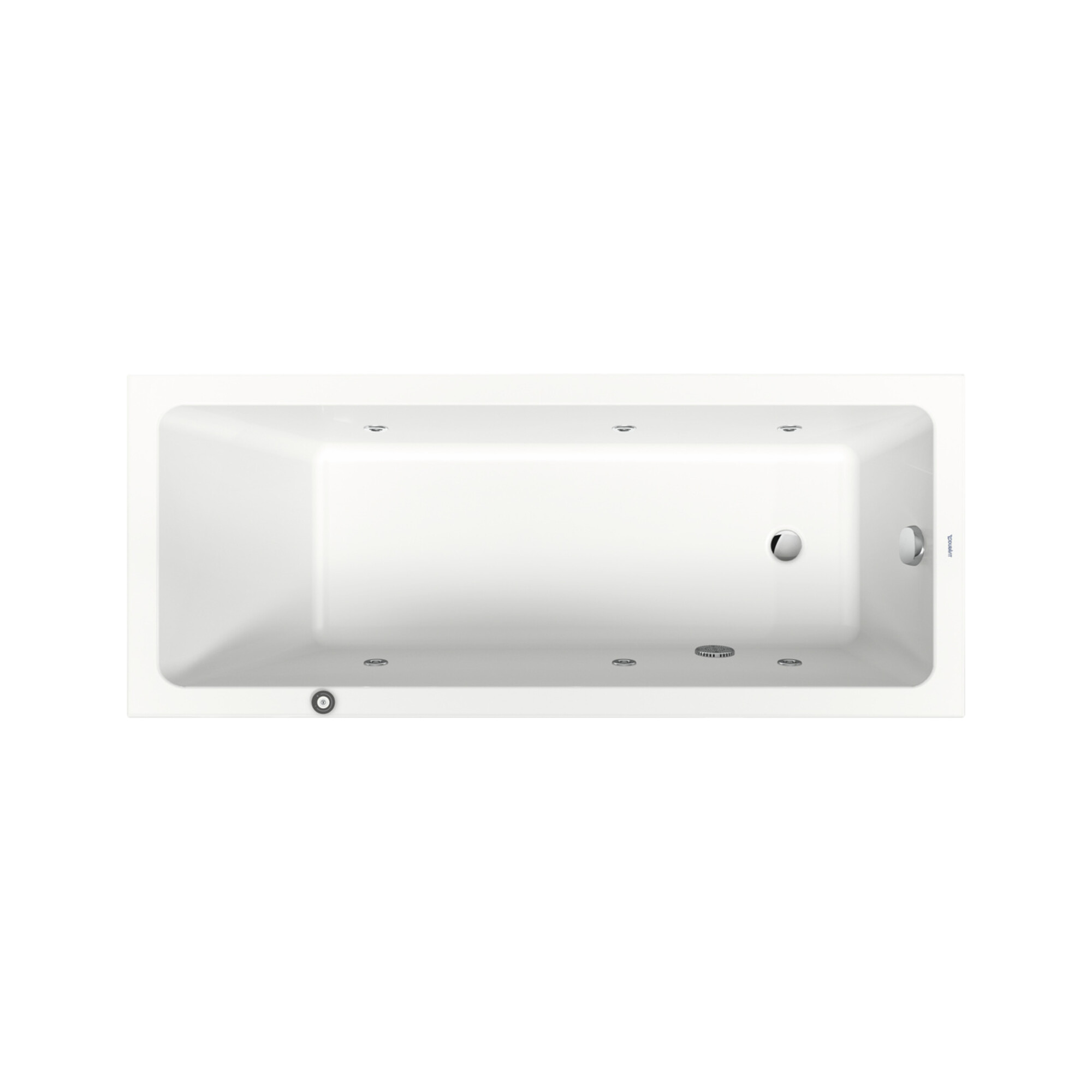 Duravit Whirlwanne No. 1 170x70cm, 125 l, EB-Version, m 1 RS, we.