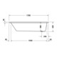 Duravit Whirlwanne No. 1 170x70cm, 125 l, EB-Version, m 1 RS, we.