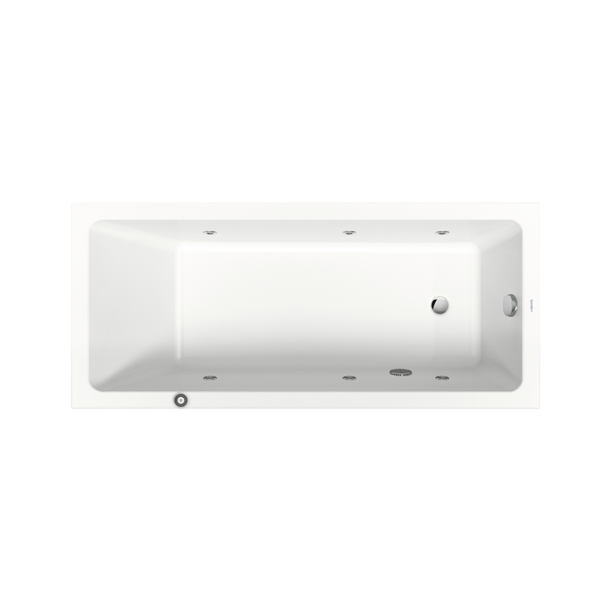 Duravit Whirlwanne No. 1 170x75cm, 145 l, EB-Version, m 1 RS, we.