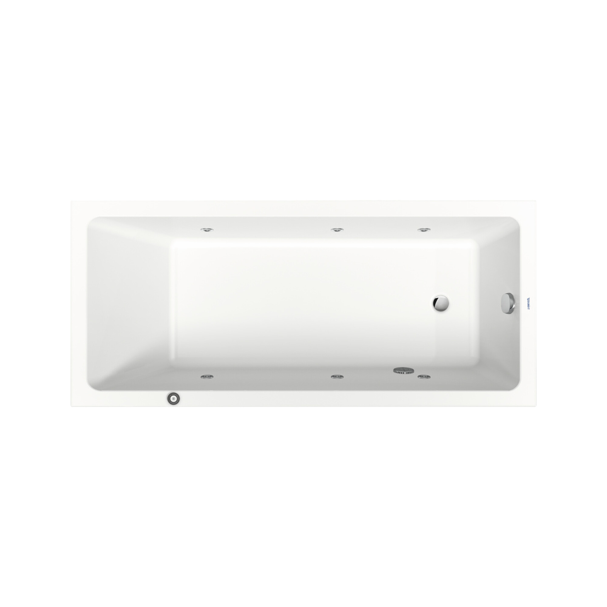 Duravit Whirlwanne No. 1 180x80cm, 180 l, EB-Version, m 1 RS, we.