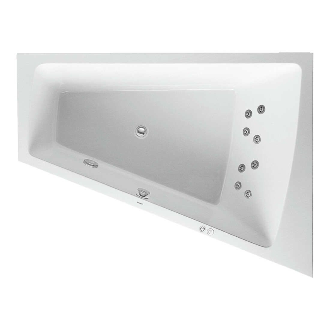 Duravit Whirlwanne Paiova 170x130cm, Jet, EB-Version, 1 RS re, we.