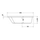 Duravit Whirlwanne Paiova 180x140cm, Combi E, EB-Vers, 1 RS L, we.-4