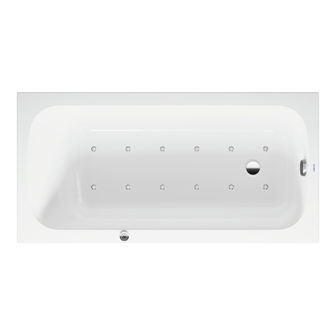 Duravit Whirlwanne Qatego 150x75cm, Air-Sys, EB-Version, 1 RS, we.