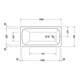 Duravit Whirlwanne Qatego 150x75cm, Combi P, EB-Version, 1 RS, we.