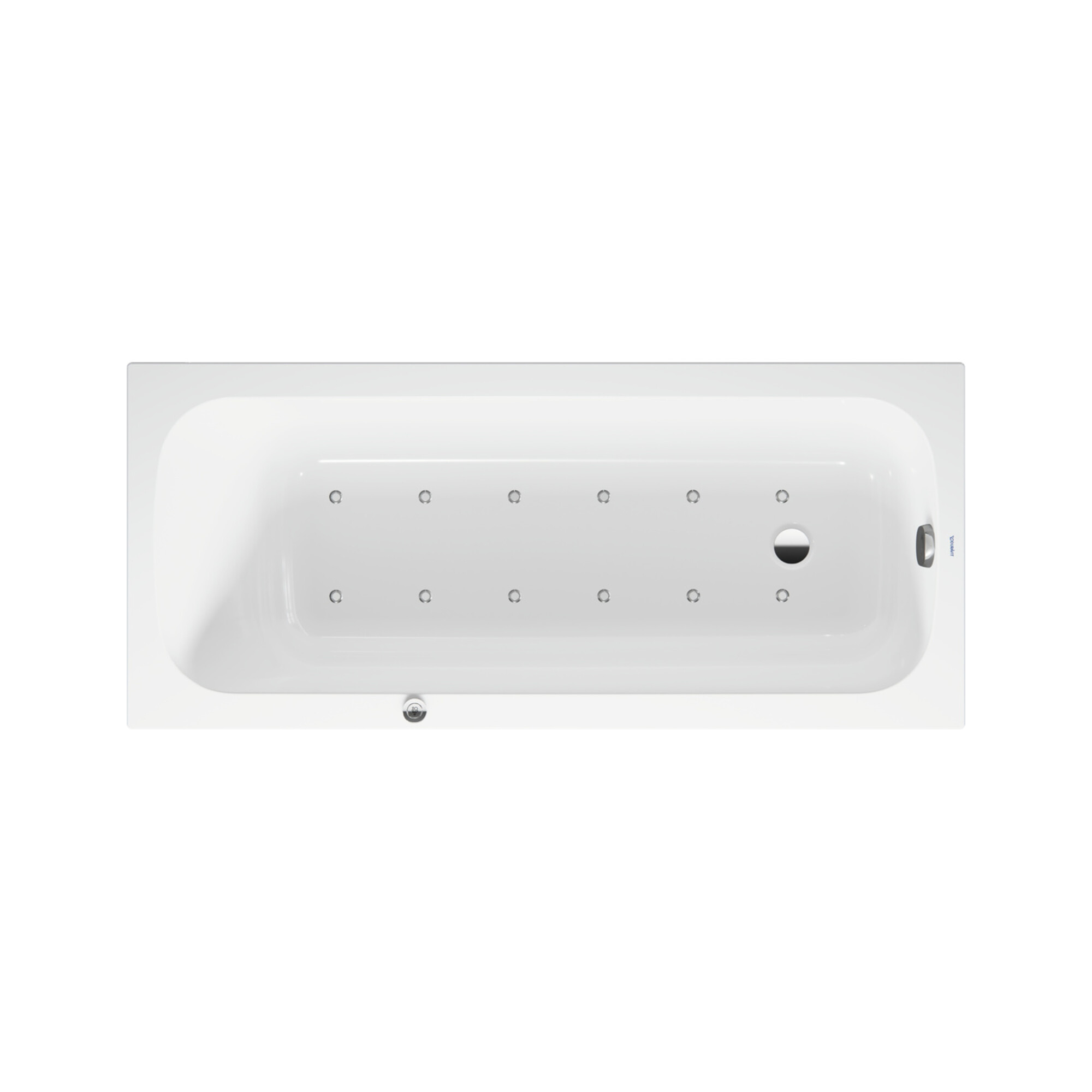 Duravit Whirlwanne Qatego 160x70cm, Air-Sys, EB-Version, 1 RS, we.