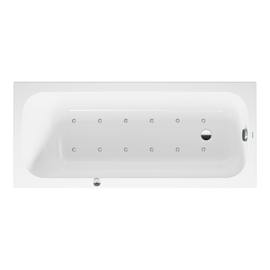 Duravit Whirlwanne Qatego 160x70cm, Air-Sys, EB-Version, 1 RS, we.
