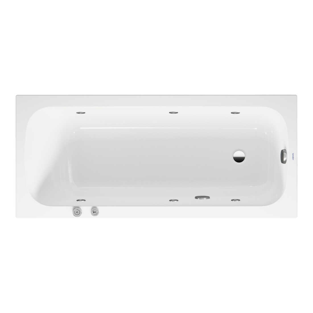 Duravit Whirlwanne Qatego 160x70cm, Jet-Sys, EB-Version, 1 RS, we.