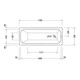 Duravit Whirlwanne Qatego 170x70cm, Combi E, EB-Version, 1 RS, we.