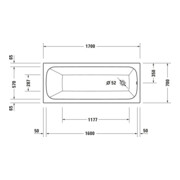 Duravit Whirlwanne Qatego 170x70cm, Combi E, EB-Version, 1 RS, we.-4