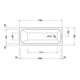 Duravit Whirlwanne Qatego 170x70cm, Combi P, EB-Version, 1 RS, we.