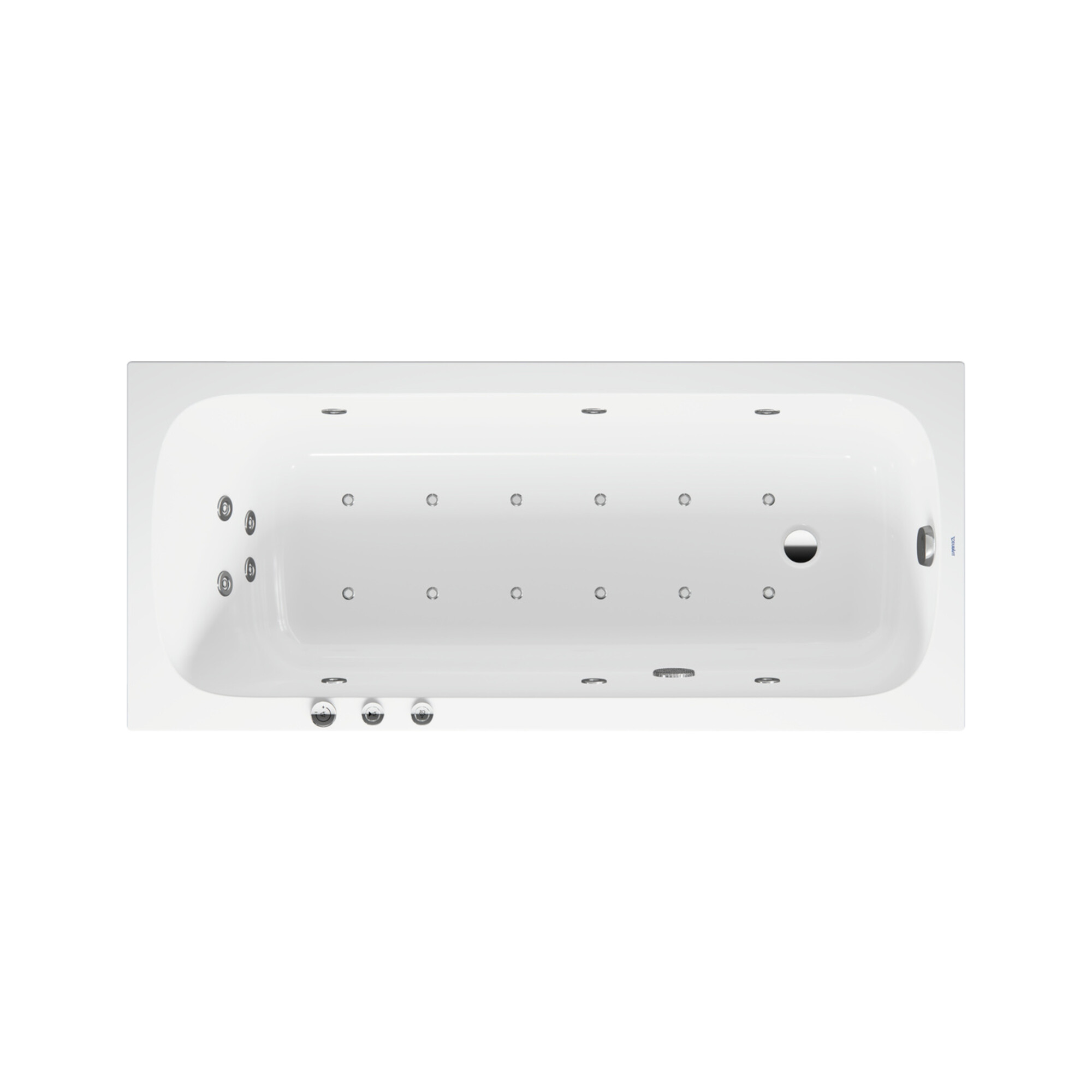 Duravit Whirlwanne Qatego 170x75cm, Combi P, EB-Version, 1 RS, we.