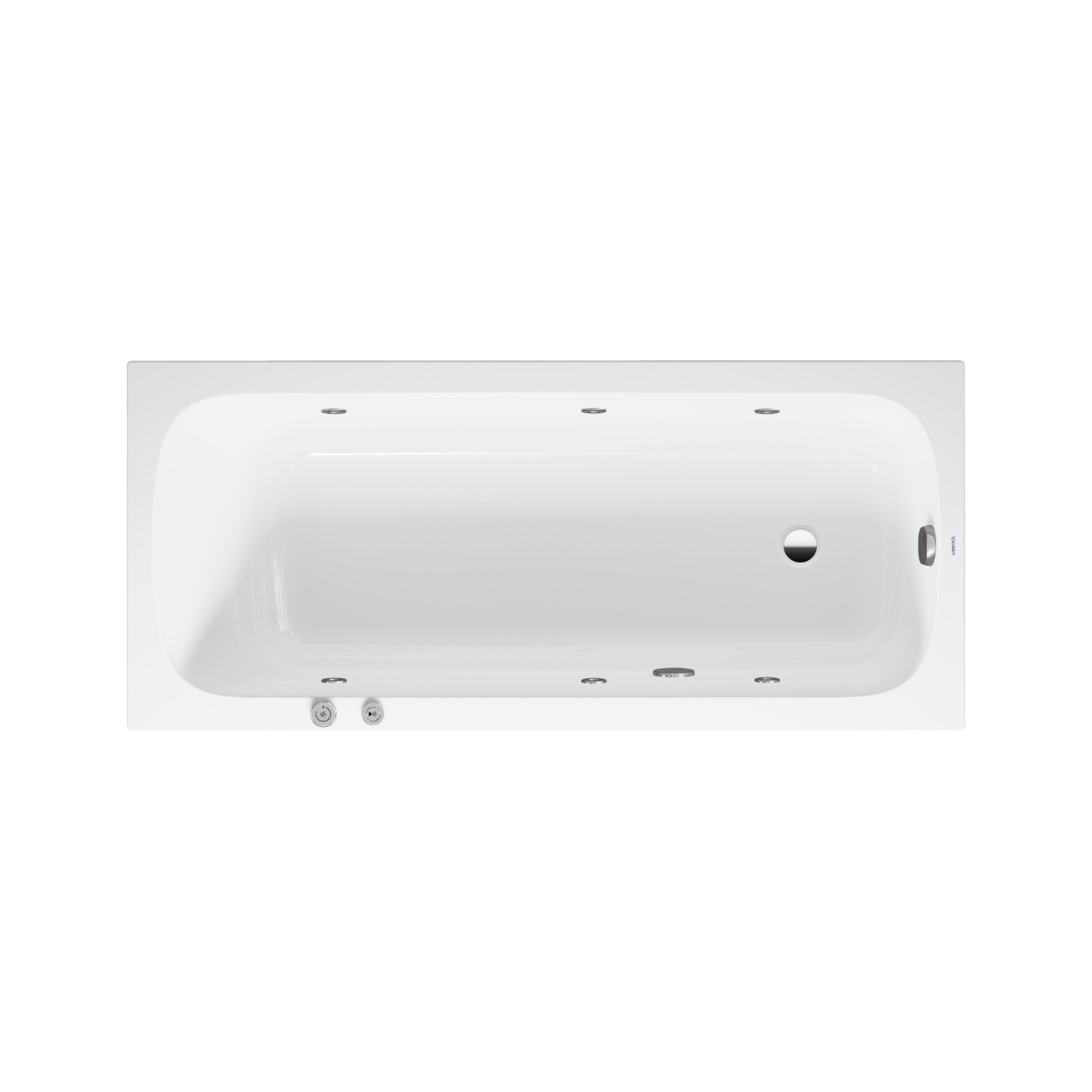 Duravit Whirlwanne Qatego 170x75cm, Jet-Sys, EB-Version, 1 RS, we.