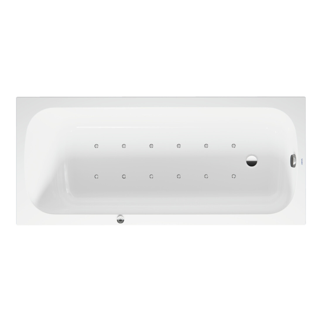 Duravit Whirlwanne Qatego 180x80cm, Air-Sys, EB-Version, 1 RS, we.