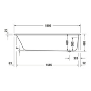 Duravit Whirlwanne Qatego 180x80cm, Combi E, EB-Version, 1 RS, we.-3