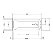 Duravit Whirlwanne Qatego 180x80cm, Combi E, EB-Version, 1 RS, we.-4