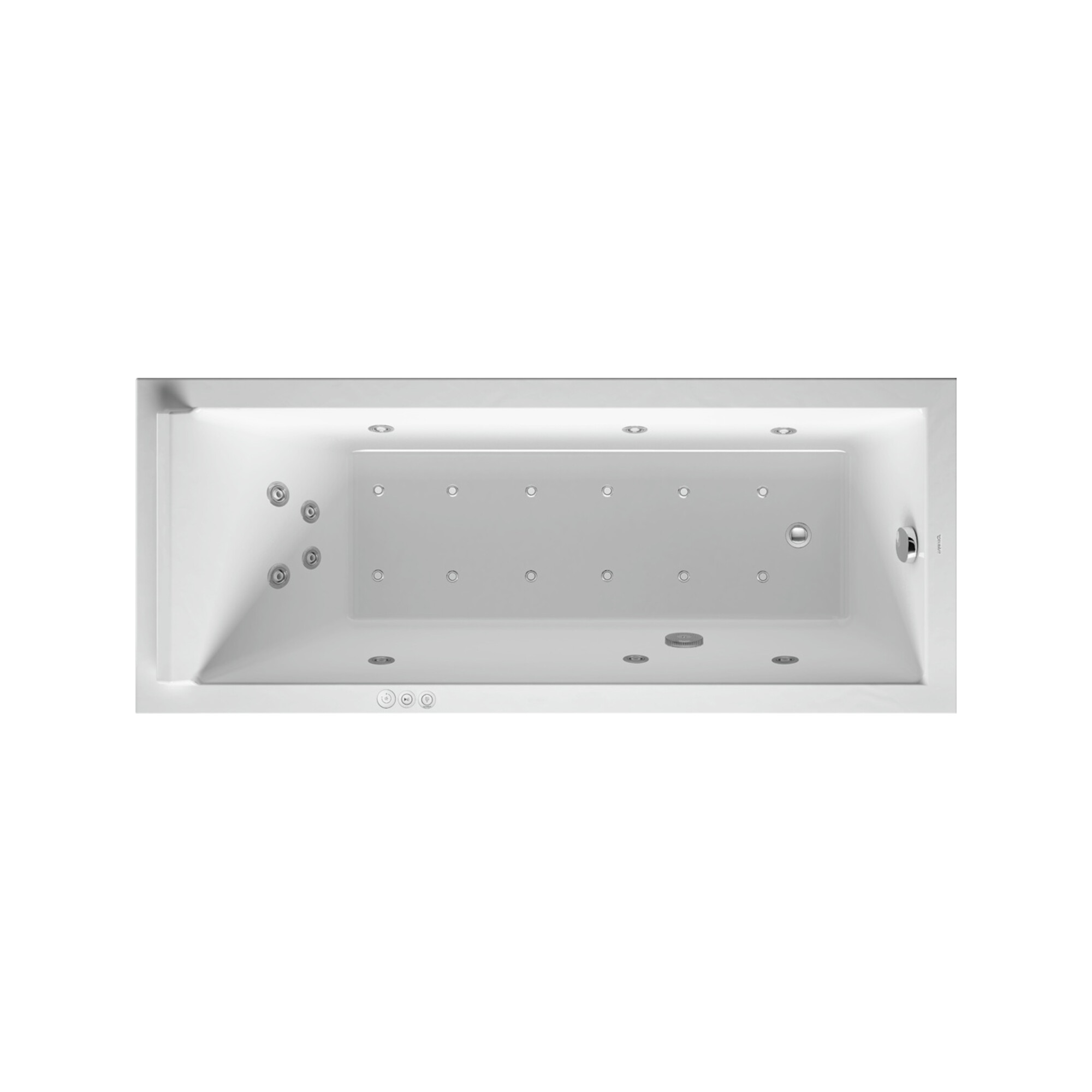 Duravit Whirlwanne Starck 170x70cm, Combi P, EB-Version, 1 RS, we.