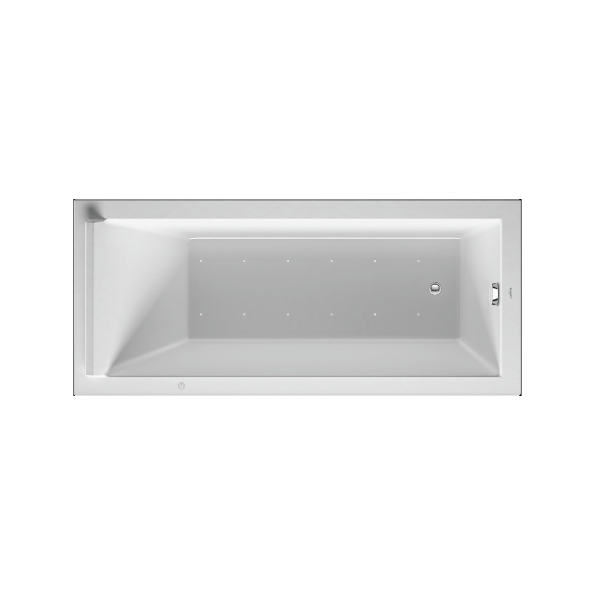 Duravit Whirlwanne Starck 170x75cm, Air-Sys, EB-Version, 1 RS, we.