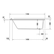 Duravit Whirlwanne Starck 170x75cm, Combi E, EB-Version, 1 RS, we.-4