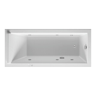 Duravit Whirlwanne Starck 170x75cm, Jet-Sys, EB-Version, 1 RS, we.
