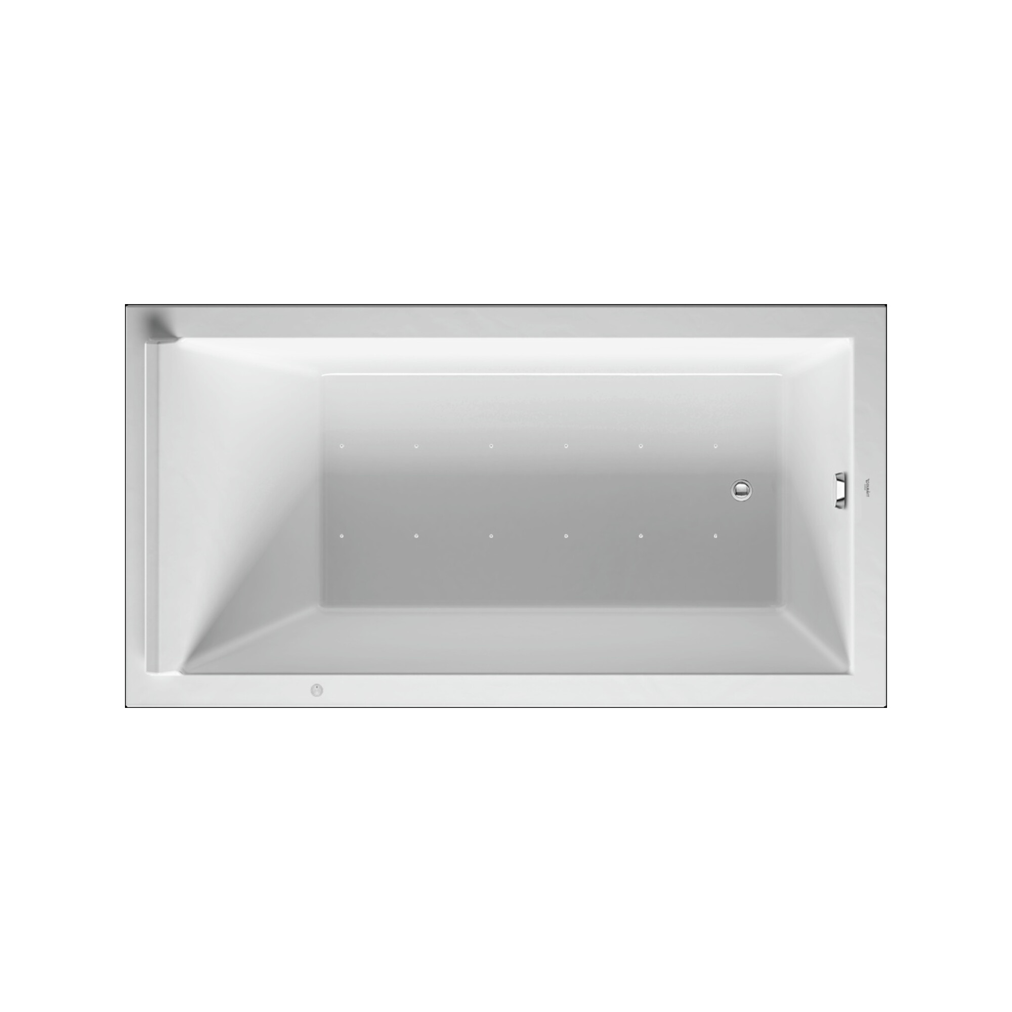 Duravit Whirlwanne Starck 170x90cm, Air-Sys, EB-Version, 1 RS, we.