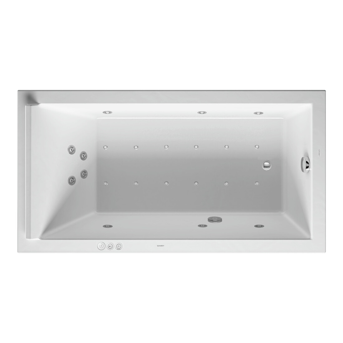 Duravit Whirlwanne Starck 170x90cm, Combi P, EB-Version, 1 RS, we.