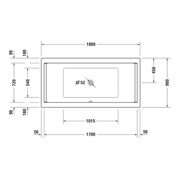 Duravit Whirlwanne Starck 180x90cm, Combi E, EB-Version, 2 RS, we.-4