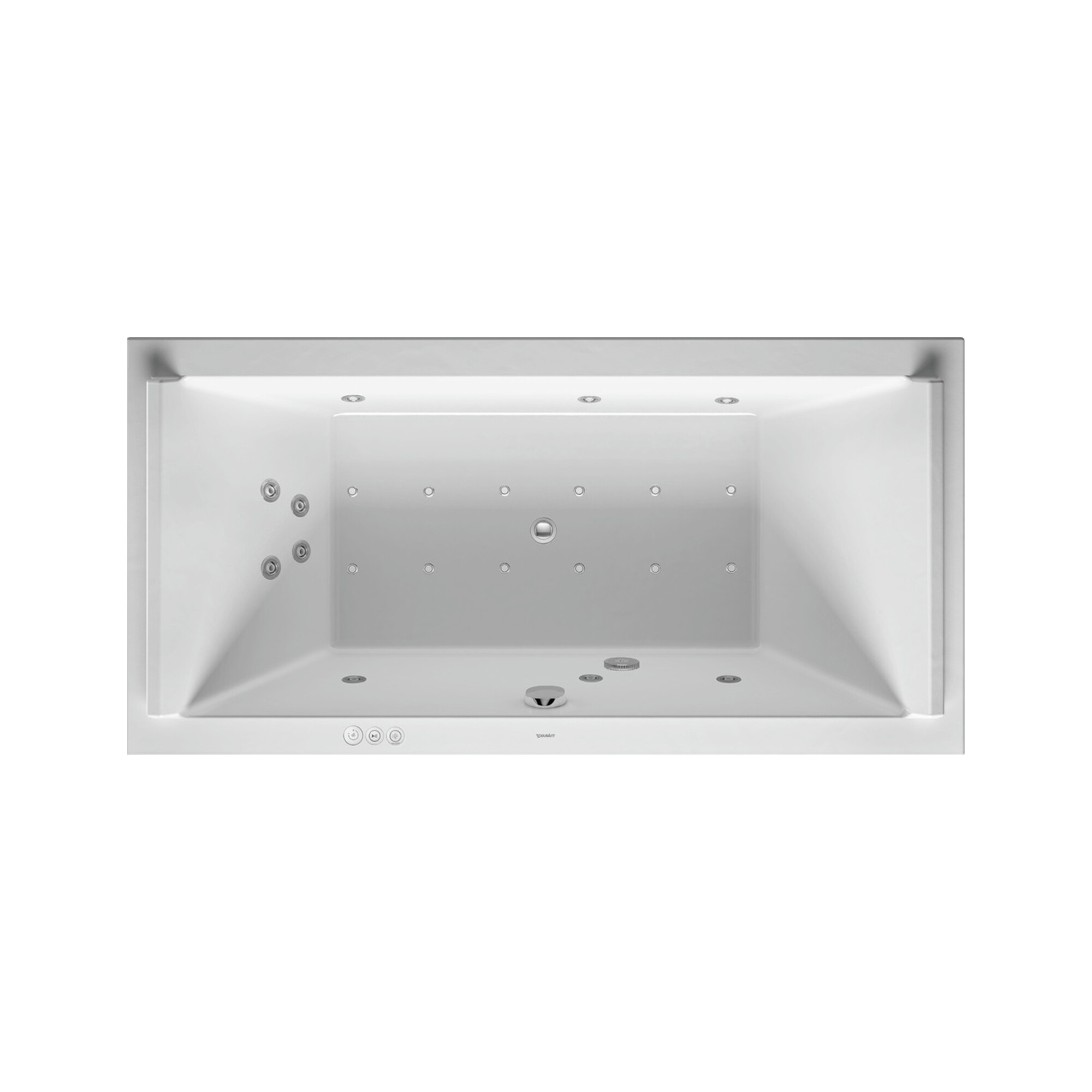 Duravit Whirlwanne Starck 180x90cm, Combi P, EB-Version, 2 RS, we.
