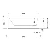 Duravit Whirlwanne Starck 180x90cm, EB-Vers, 1 RS, w, Combi-Sys E-4