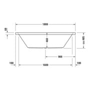 Duravit Whirlwanne Starck 180x90cm, EB-Vers, 2 RS, w, Combi-Sys E-5