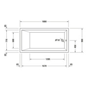 Duravit Whirlwanne Starck 180x90cm, EB-Version, 1 RS, we., Air-Sys-4