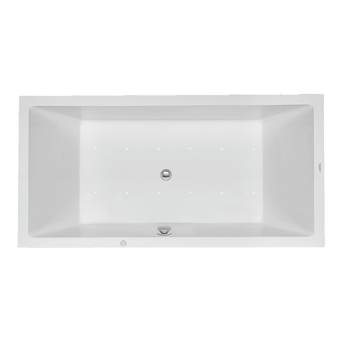 Duravit Whirlwanne Starck 180x90cm, EB-Version, 2 RS, we., Air-Sys