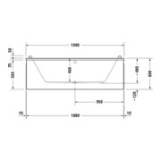 Duravit Whirlwanne Starck 190x90cm, Combi E, EB-Version, 2 RS, we.-4