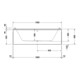 Duravit Whirlwanne Starck 190x90cm, Combi E, EB-Version, 2 RS, we.