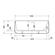 Duravit Whirlwanne Zencha 160x85cm, 1 RS, freistehend, weiß-5