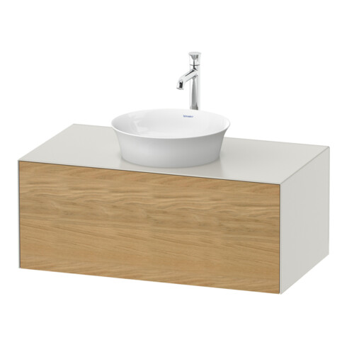 Duravit White Tulip Meuble sous lavabo 100x55 cm, 1 tiroir, 1 tablette, suspendu